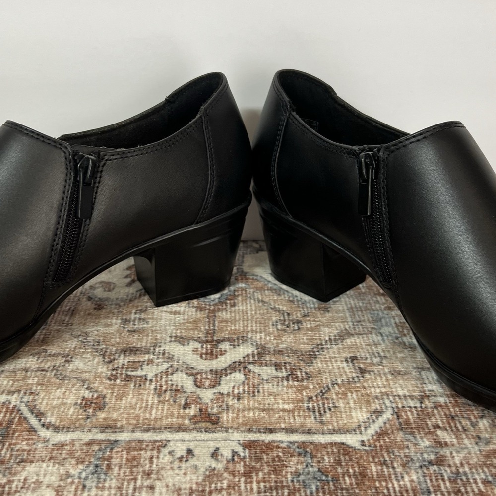 Clarks Emslie Warrens Loafer‎ Shoes Womens 11M Black Leather Ortholite Comfort - Picture 4 of 10